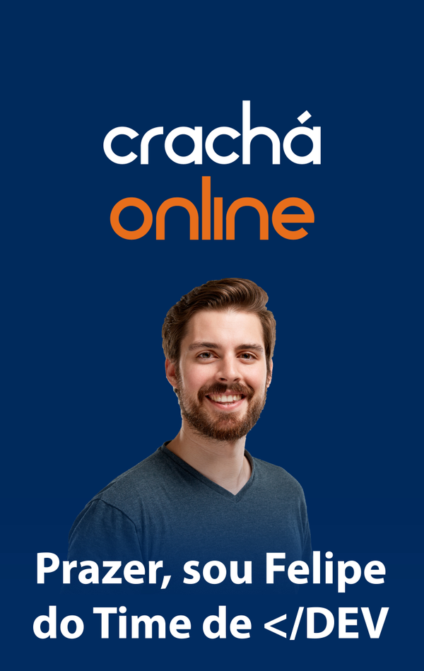 Modelo Crachá Corporativo Navy